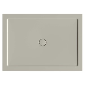 Rechteckige Bette Duschwanne Extraflach Stage, 140x100 cm, Stone, aus glasiertem Titan-Stahl.