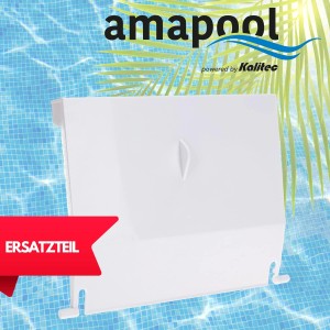 Amapool Skimmer Klappe als Ersatzteil für Pool Skimmer, weiße Kunststoff Klappe.