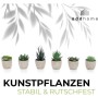 6er Set addhome Kunstpflanzen Sukkulenten in Töpfen mit Steinoptik, verschiedene Größen.