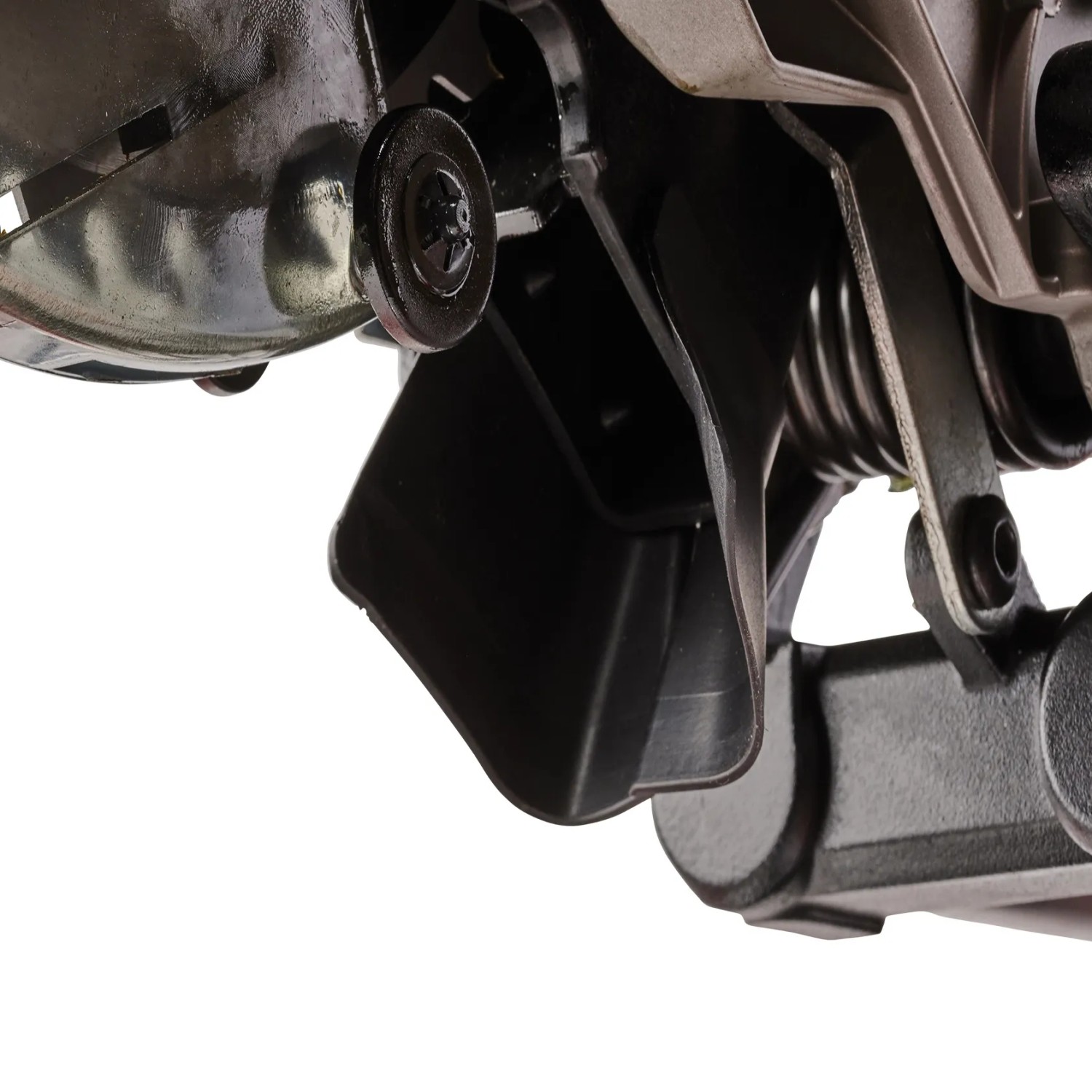 Detailaufnahme der Zugfunktion der Einhell TE-SM 8 L Dual Zug-Kapp-Gehrungssäge.