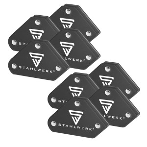 STAHLWERK Schweißwinkel 4er Set, Magnetwinkel zum Positionieren von Werkstücken beim Schweißen.