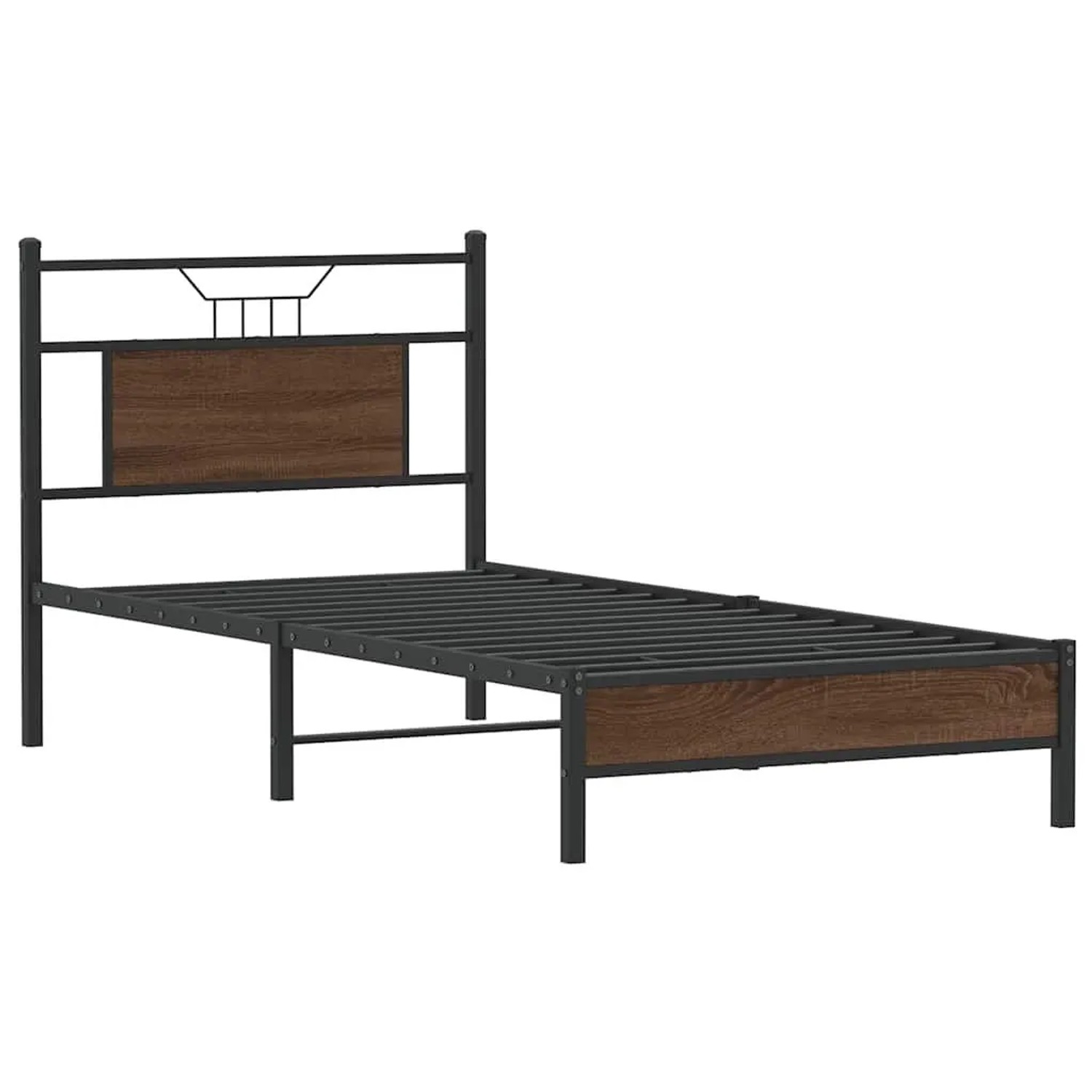 vidaXL Bettgestell ohne Matratze Braun Eiche 90x190 cm Holzwerkstoff 410699 günstig online kaufen