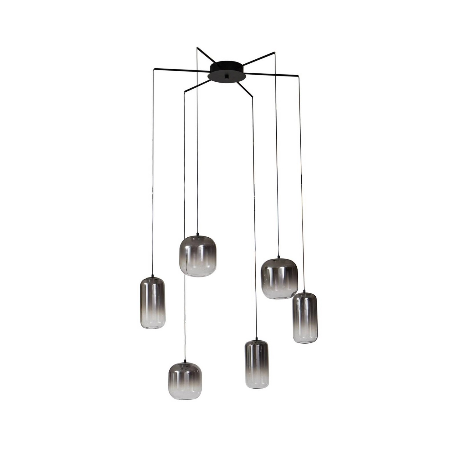 Lucande LED Avelina 10025884 Modern aus Glas 6-flammig Wohnzimmerleuchte günstig online kaufen