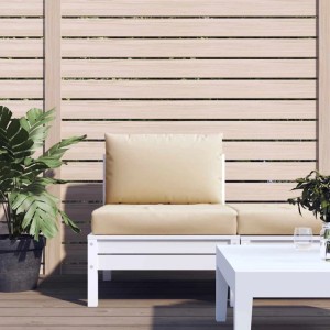 Beige vidaXL Palettenkissen, 2-teilig, aus Oxford-Gewebe für Gartenmöbel.