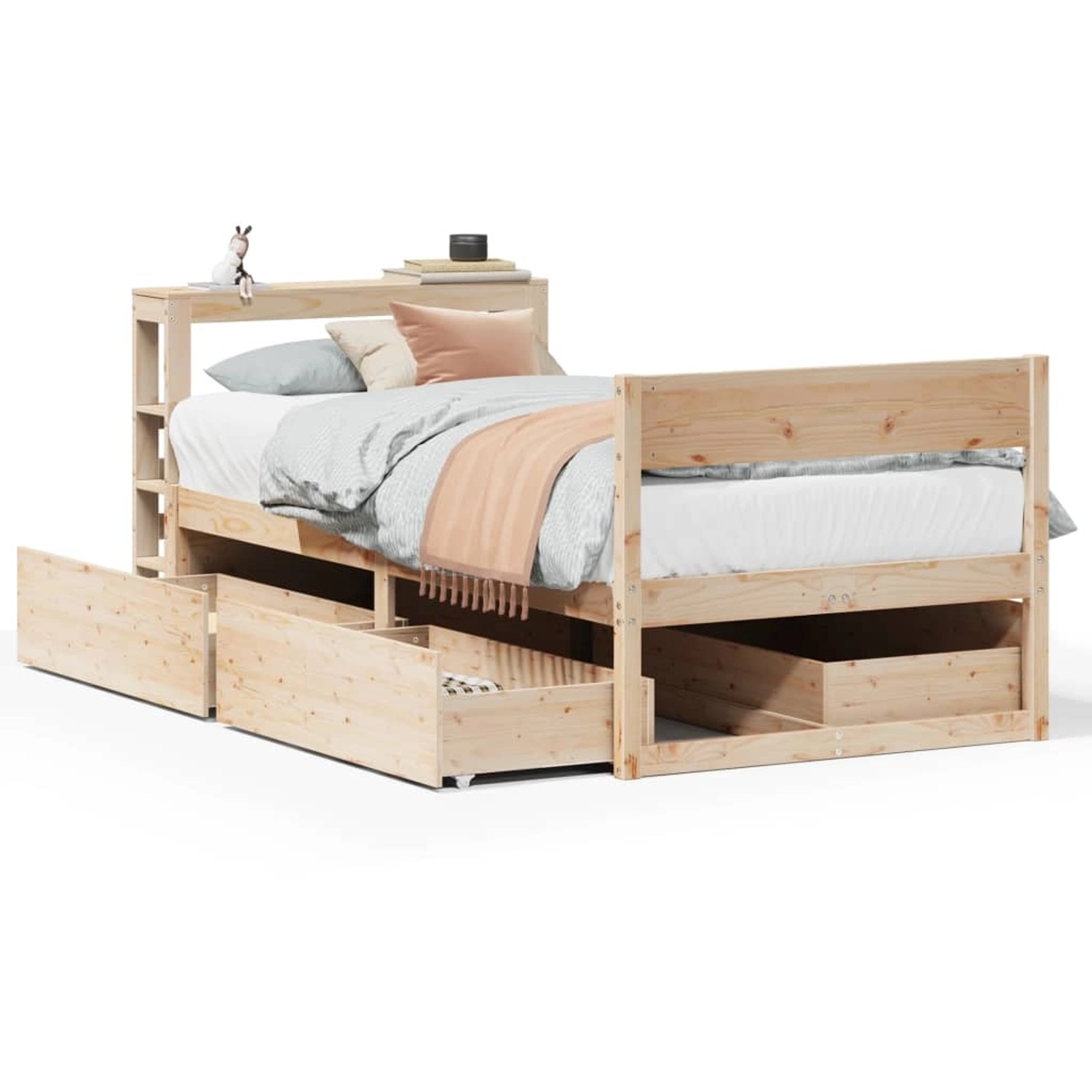 vidaXL Massivholzbett ohne Matratze 75x190 cm Kiefernholz 3306405 günstig online kaufen