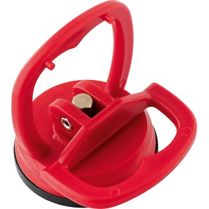 Roter Mini-Saugheber 2 kg für Fliesen und Glas im Detail.