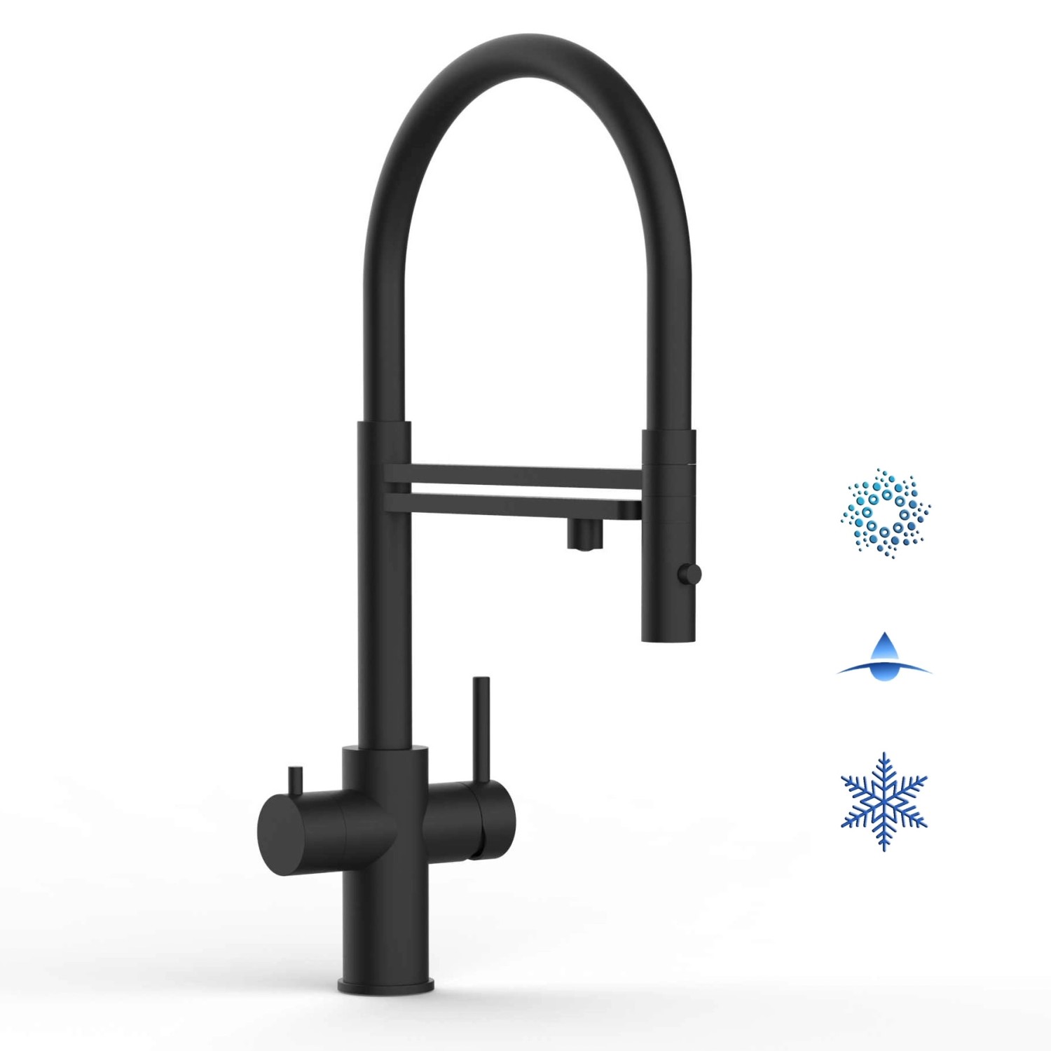 VIZIO 5 Wege Wasserhahn Küchenarmatur Edelstahl Massiv mit 360° Schwenkbare günstig online kaufen