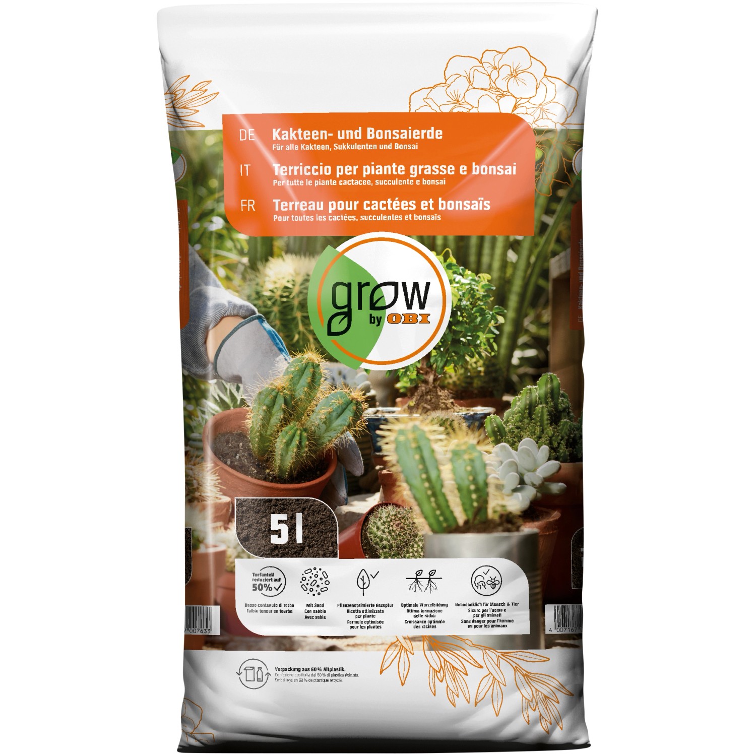 GROW by OBI Kakteen- und Bonsaierde, 5l