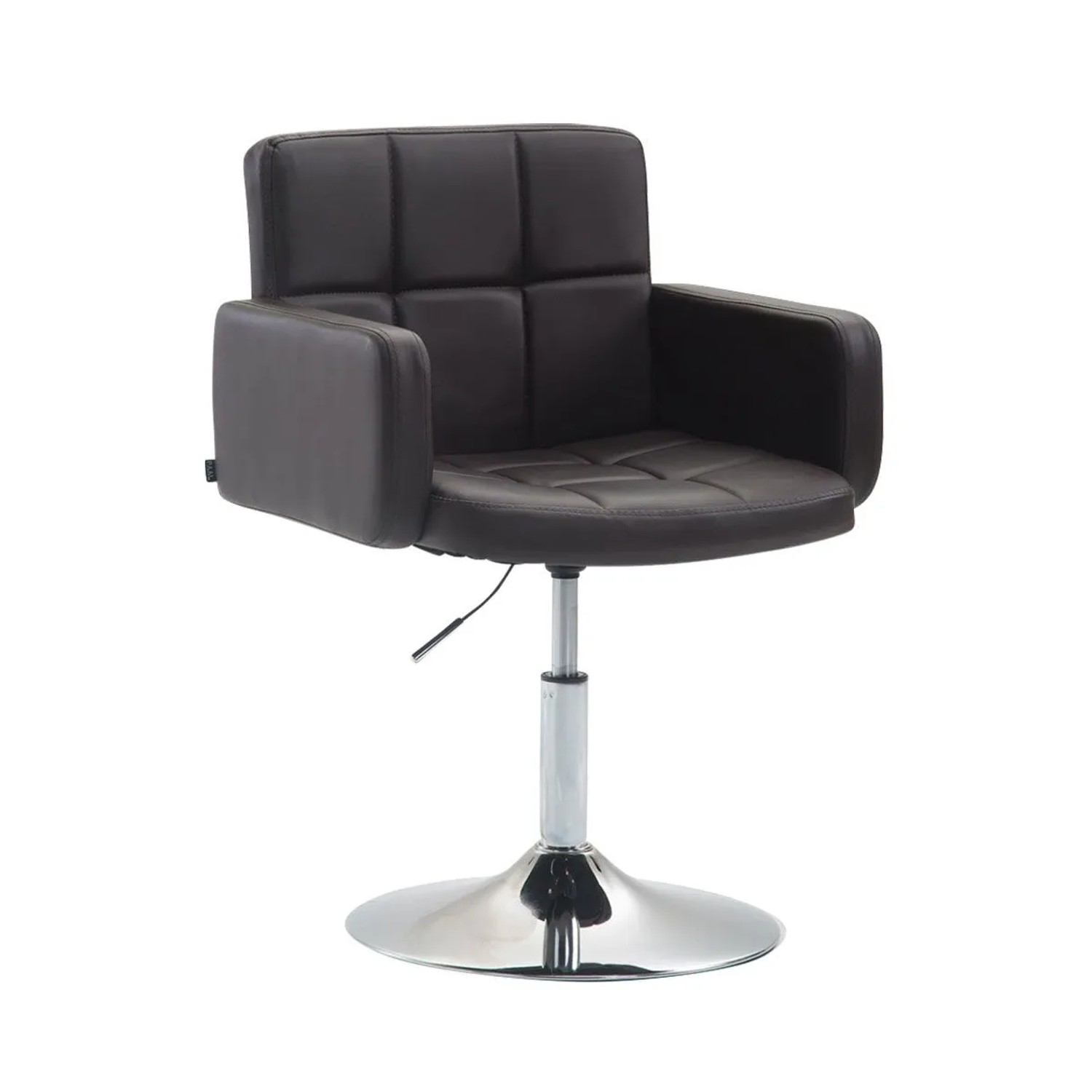 DELUKE Lounger Sessel RIYADH Kunstleder Braun 58x48x80cm Barhocker Loungesessel Wohnzimmer Bequem Clubsessel Sessel Hotel