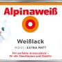 Dose Alpinaweiß Weißlack extra matt, 300ml, mit Katzenmotiv. Weißer Lack für Holz, Metall, Mauerwerk.