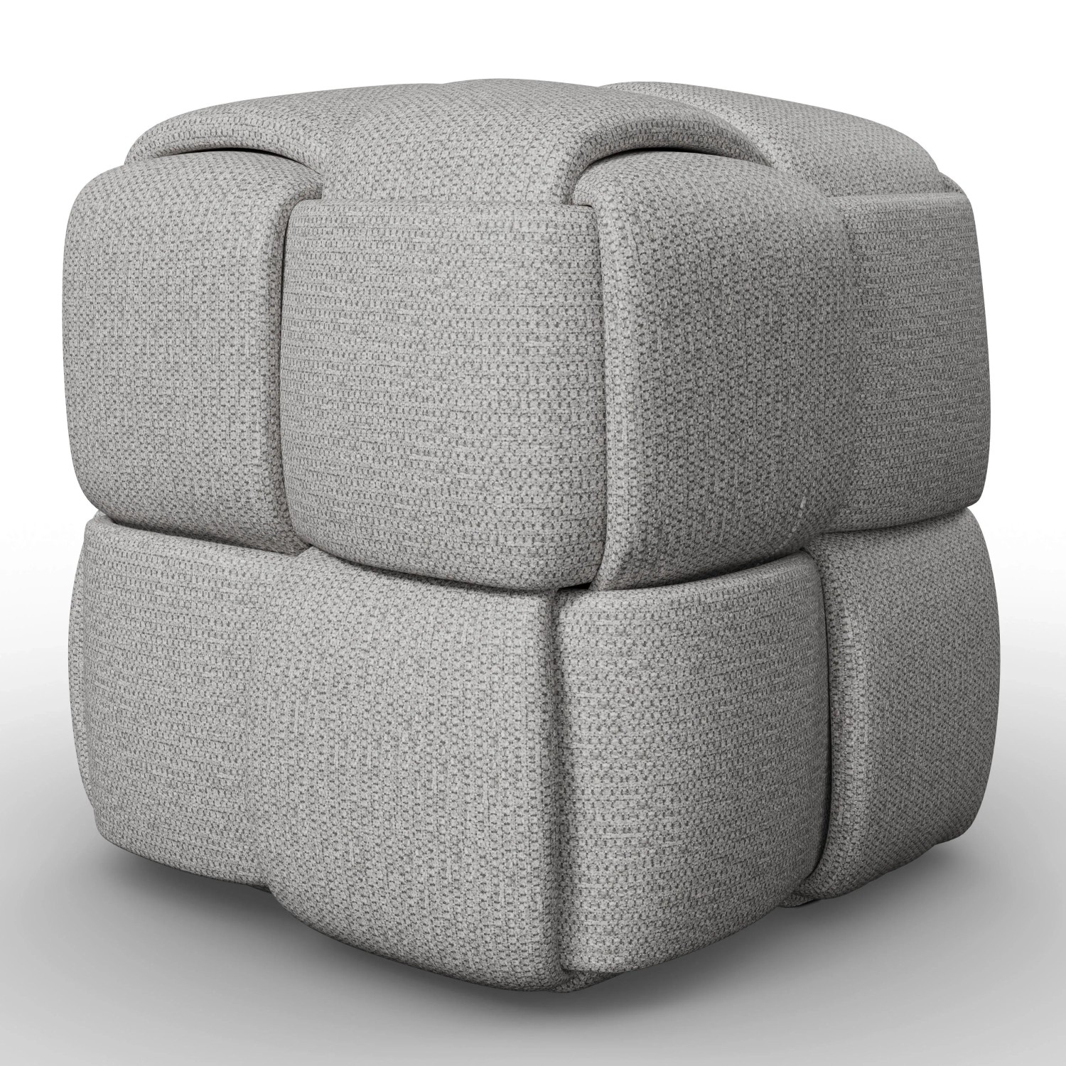 Bessagi Home Hocker Ella Grau Bouclé