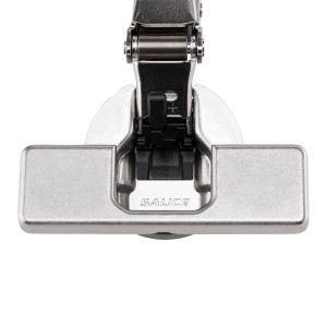 Salice Topfband Serie 700 LOGICA, Nickel Matt. Einstellbares Möbelscharnier mit 110 Grad Öffnung und Dämpfung.