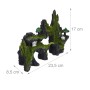 Relaxdays Aquarium Deko Felsen Polyresin Grau Grün 17 cm x 23,5 cm x 8,5 cm 450 g_4