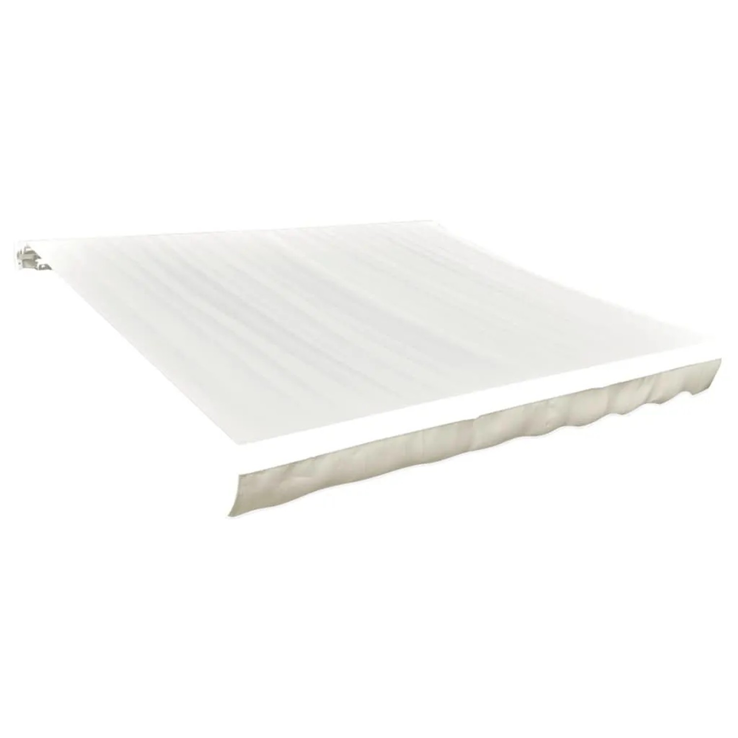 DELUKE Markisenbespannung Markisenstoff Wasserabweisend Reißfest Creme Für 450x300cm Rahmen Markise Mit Volant Markisen Ersatzstoff