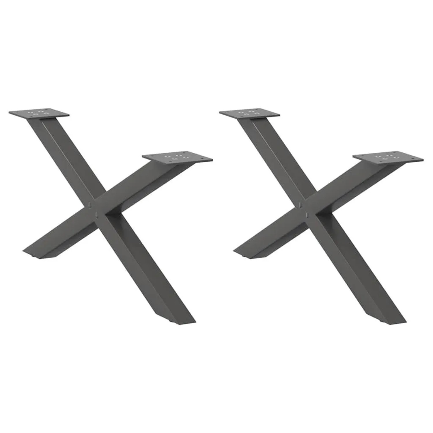 vidaXL Couchtischbeine X-Form 2 Stk Anthrazit 70x30-31 cm Stahl 4012886 günstig online kaufen