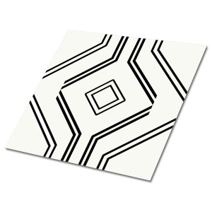 Tulup PVC Fliesen Selbstklebende 30 cm x 30 cm Set von 9 Klassische Klebefliesen Vinyl Bodenfliesen Klebefliesen für Küche Geometrische Linien