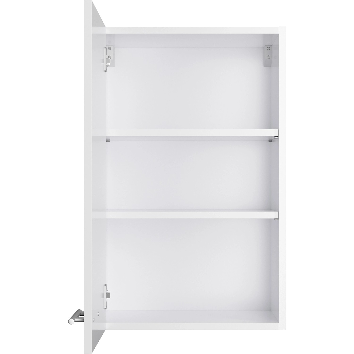 Weißer Optifit Oberschrank Rurik986, 45 cm breit, mit zwei Einlegeböden für die Küche.