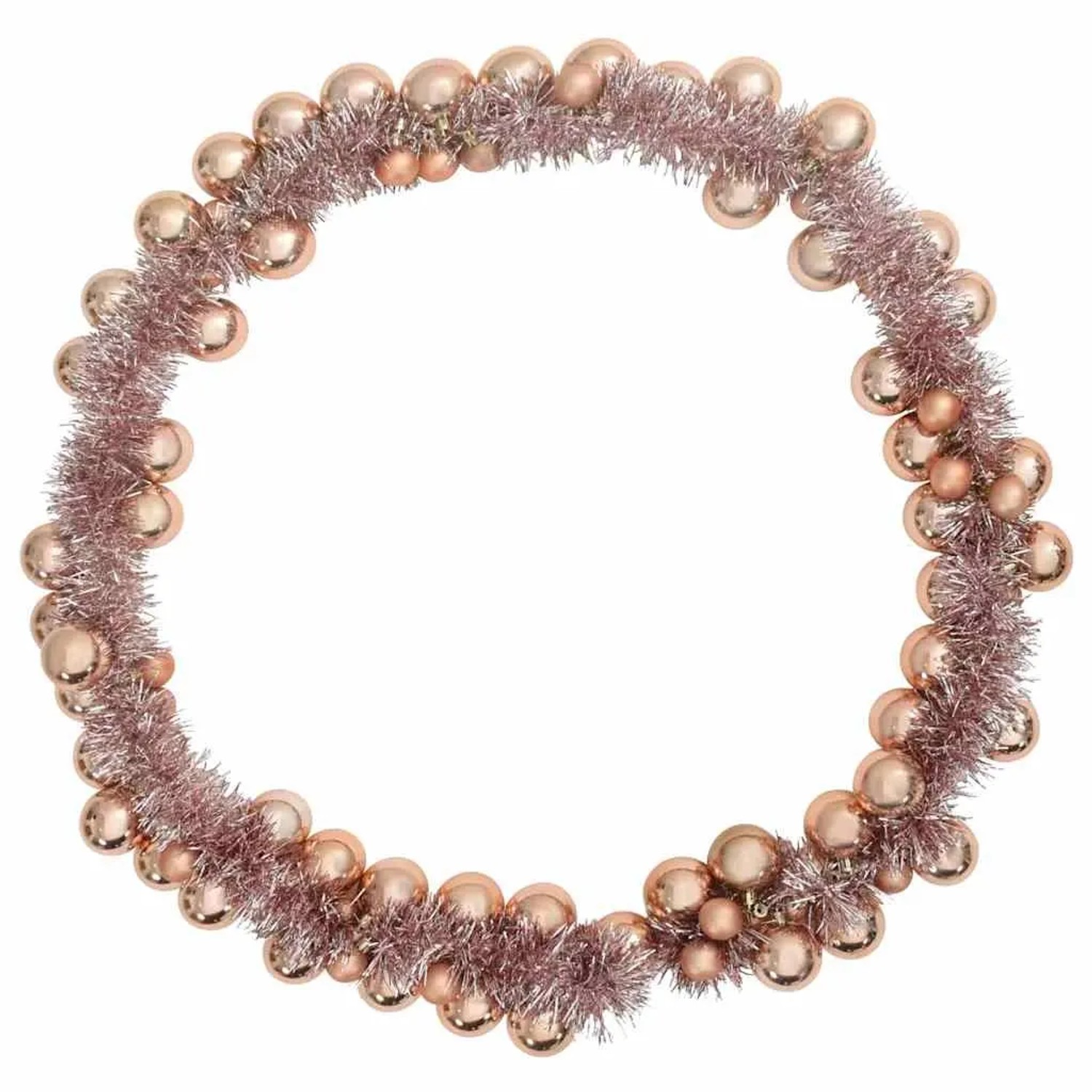 vidaXL Weihnachtskugelgirlande Rose Gold 186 cm Polystyrol 42019697_5