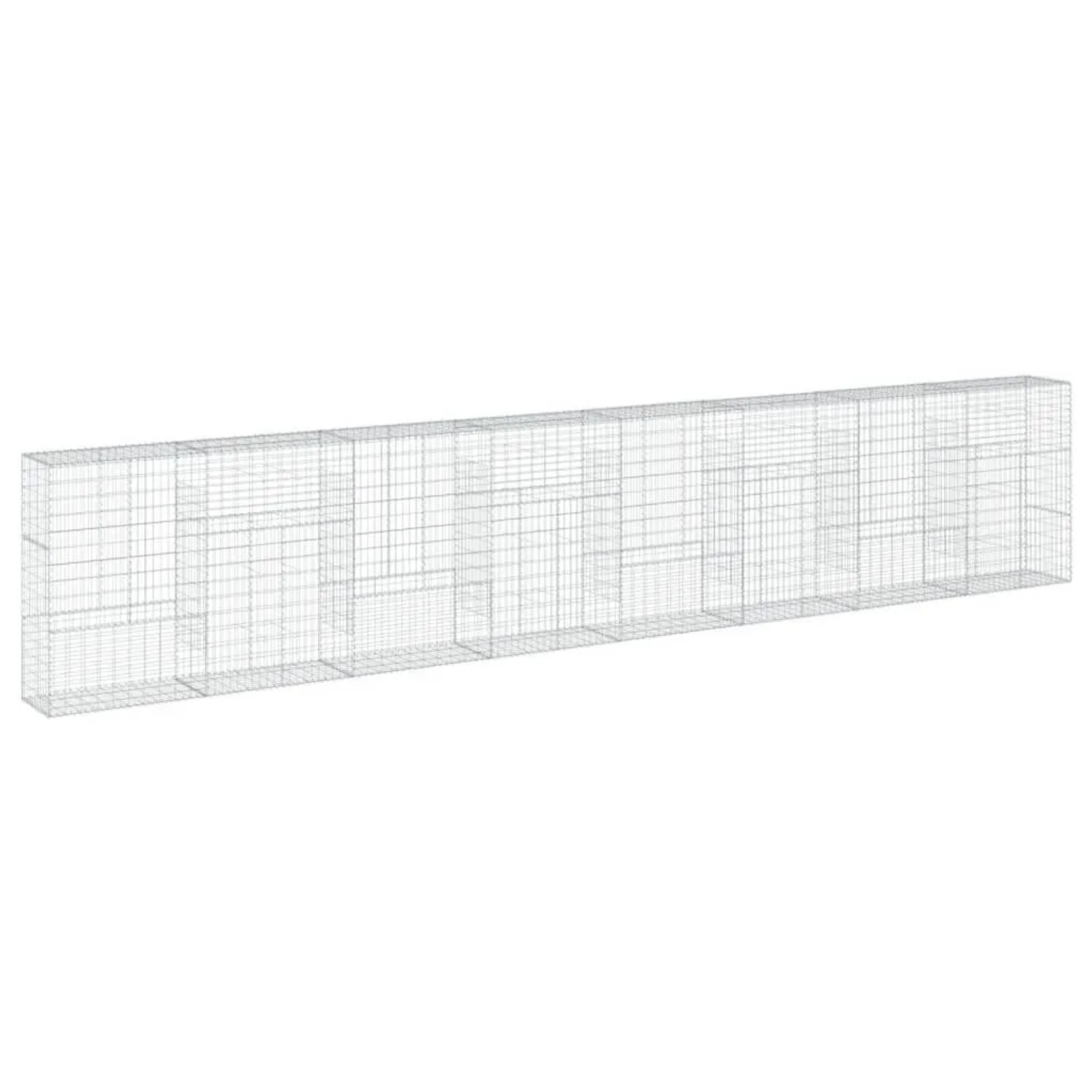vidaXL Gabione mit Deckel 800x50x150 cm Verzinktes Eisen 3295161