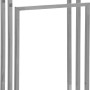 Freistehender, verchromter baliv Handtuchhalter mit 3 Stangen.