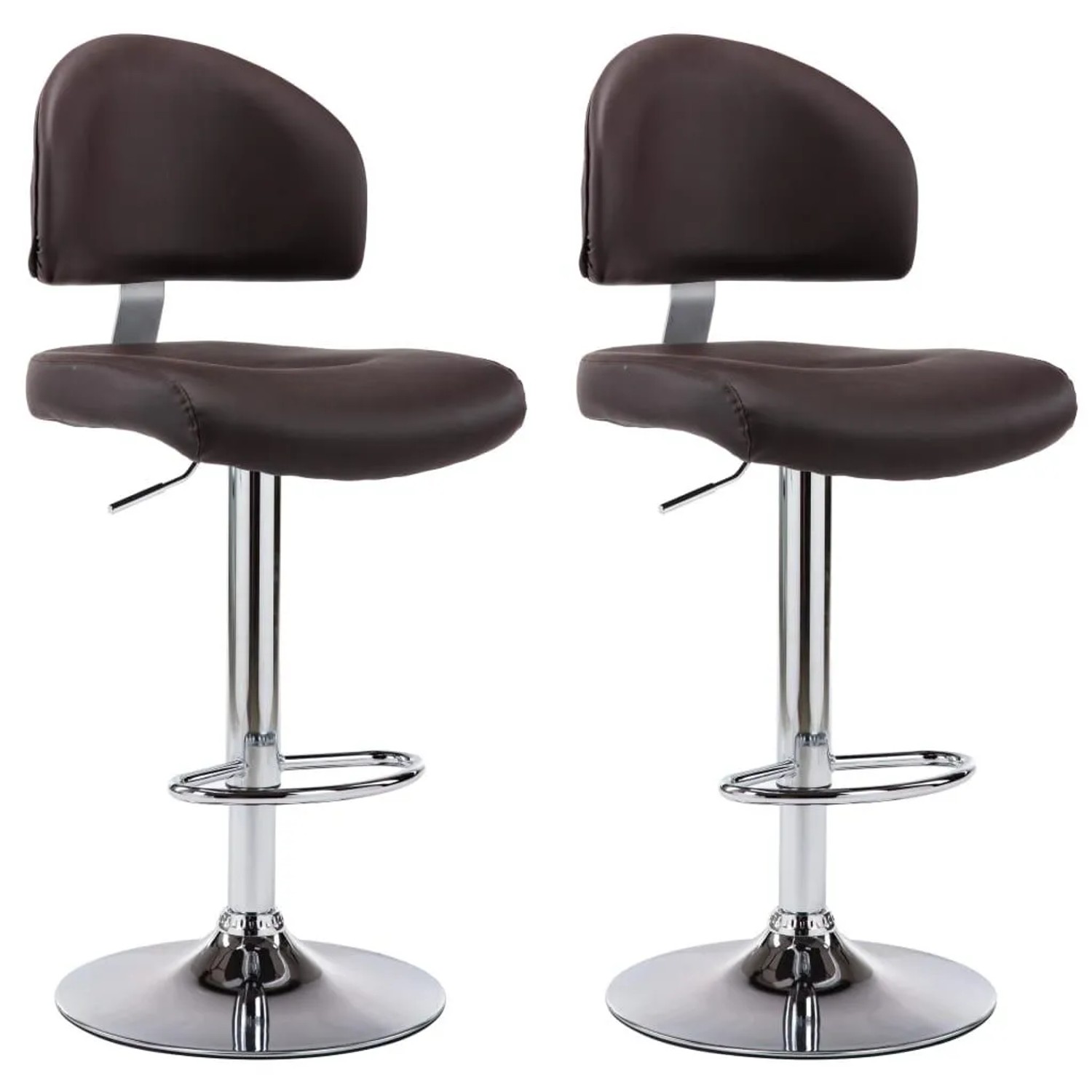 vidaXL Barhocker 2 Stk Braun Kunstleder 249662