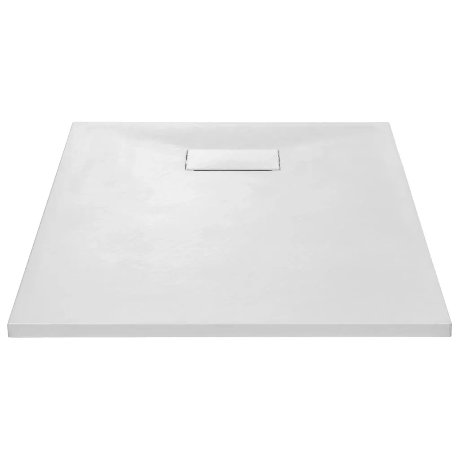Weiße vidaXL Duschwanne 100x70 cm aus SMC mit niedrigem Einstieg und rutschfester Oberfläche.
