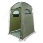 Olivgrünes vidaXL Duschzelt aus wasserfestem Polyester für Camping. Ideal als Umkleide- oder Toilettenzelt.