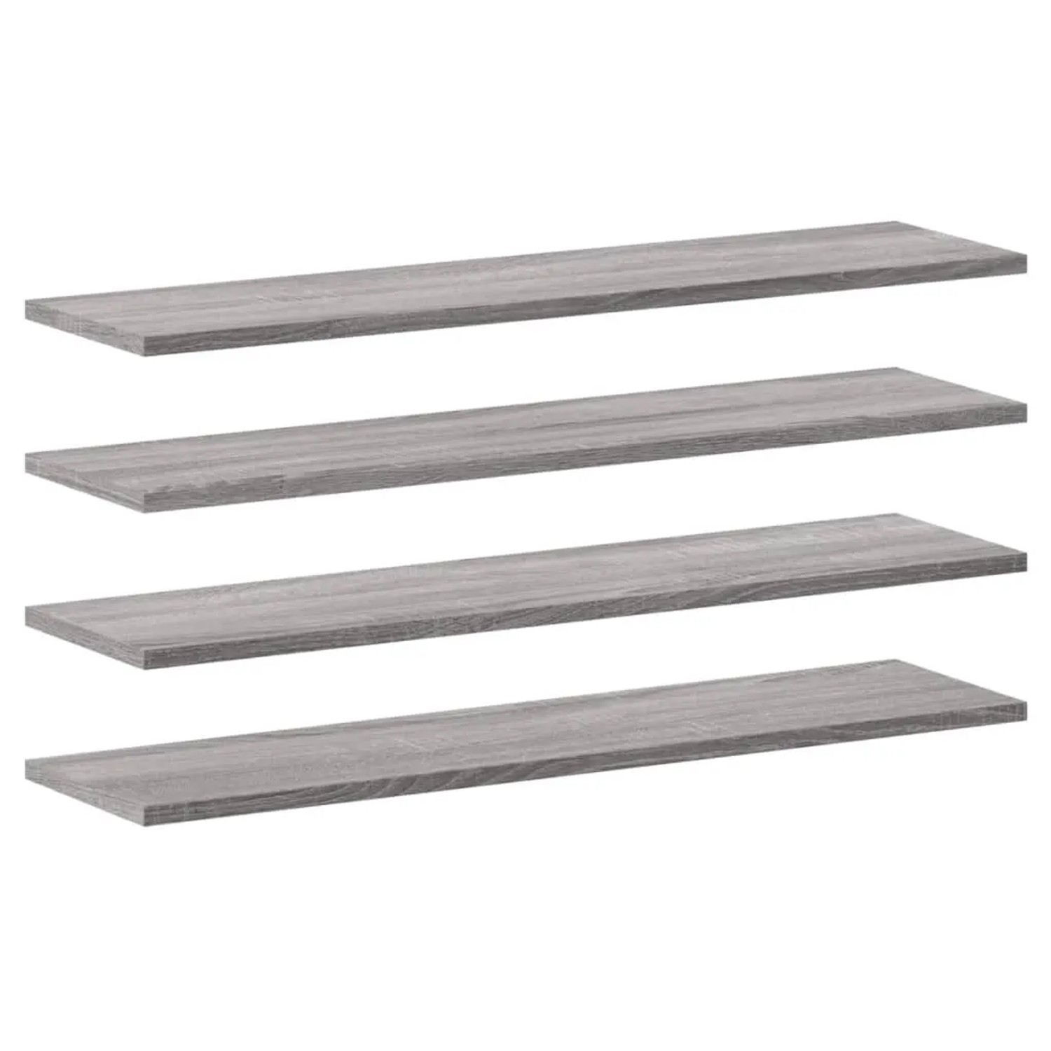 vidaXL Wandregale 4 Stk Grau Sonoma 80x20x1,5 cm Holzwerkstoff 838263
