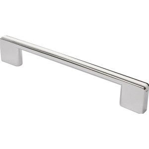 Chrom-weißer Möbelgriff 2170 aus Metall für Schränke und Schubladen.