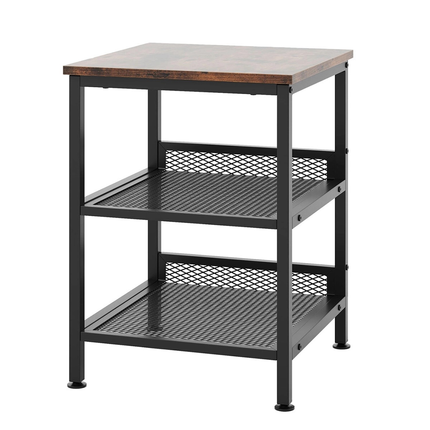 Costway Beistelltisch 3 Etagen Nachttisch Sofatisch Couchtisch Braun günstig online kaufen