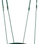 Ovale Nestschaukel in Schwarz und Türkis mit verstellbaren Seilen für Gartenspielgeräte.