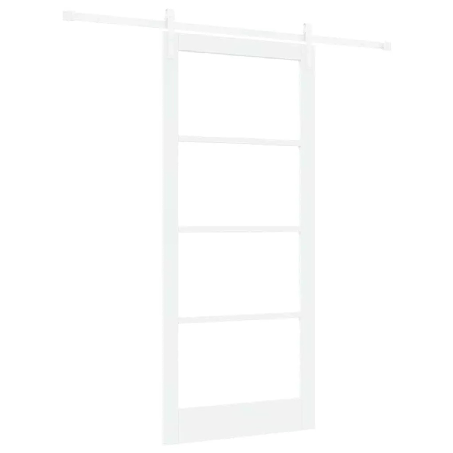 vidaXL Schiebetür ORKDAL Weiß 93 x 211 cm Massivholz Kiefer und Glas 3331926