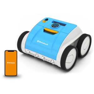 Steinbach Poolrunner Battery Pro Poolroboter mit App-Steuerung und Rädern.
