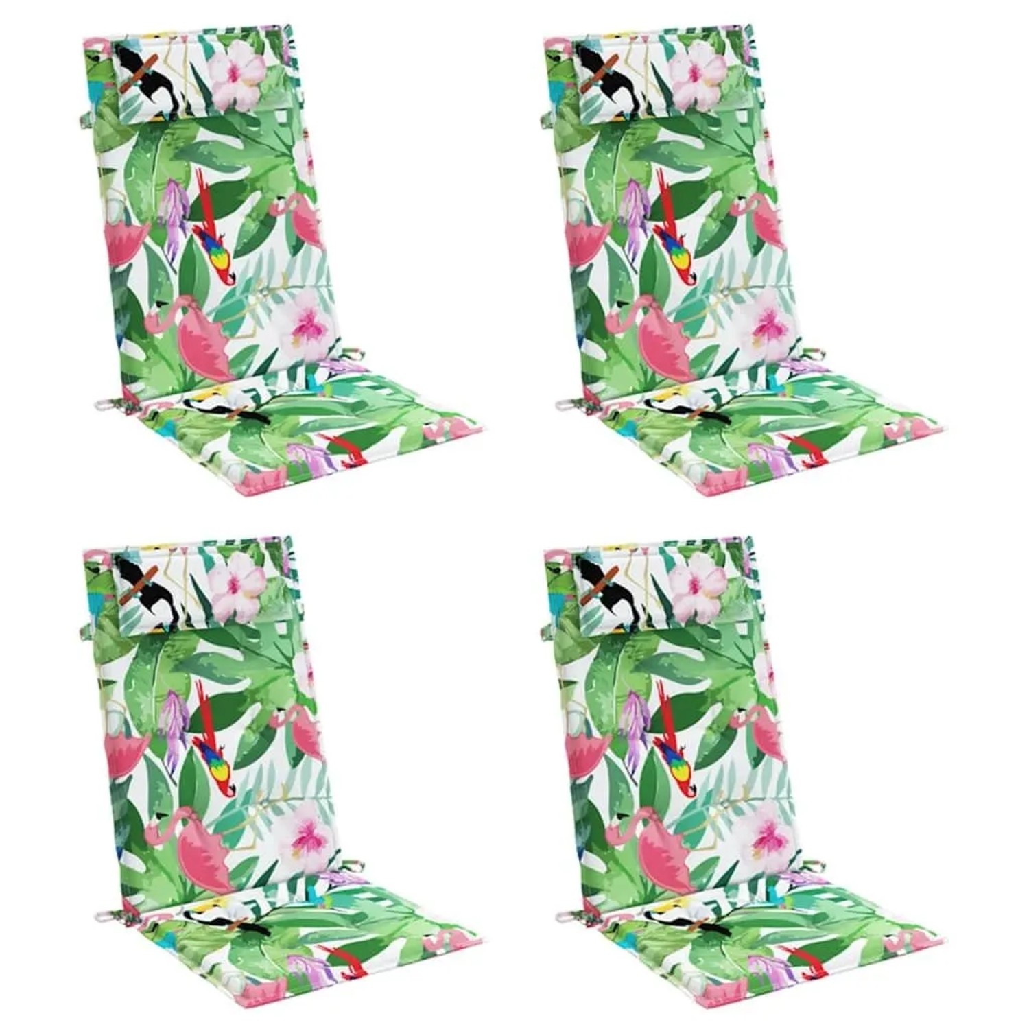 vidaXL Hochlehner-Auflagen 4 Stk Mehrfarbig Oxford-Gewebe 361926