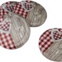 Fackelmann Twist-off Deckel Alpenschick, 10er Set für Lebensmittelaufbewahrung mit Holz- und Karomuster.