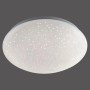 Weiße LED-Deckenleuchte Skyler Ø 25cm mit Sternenhimmel-Optik für Wohnräume.