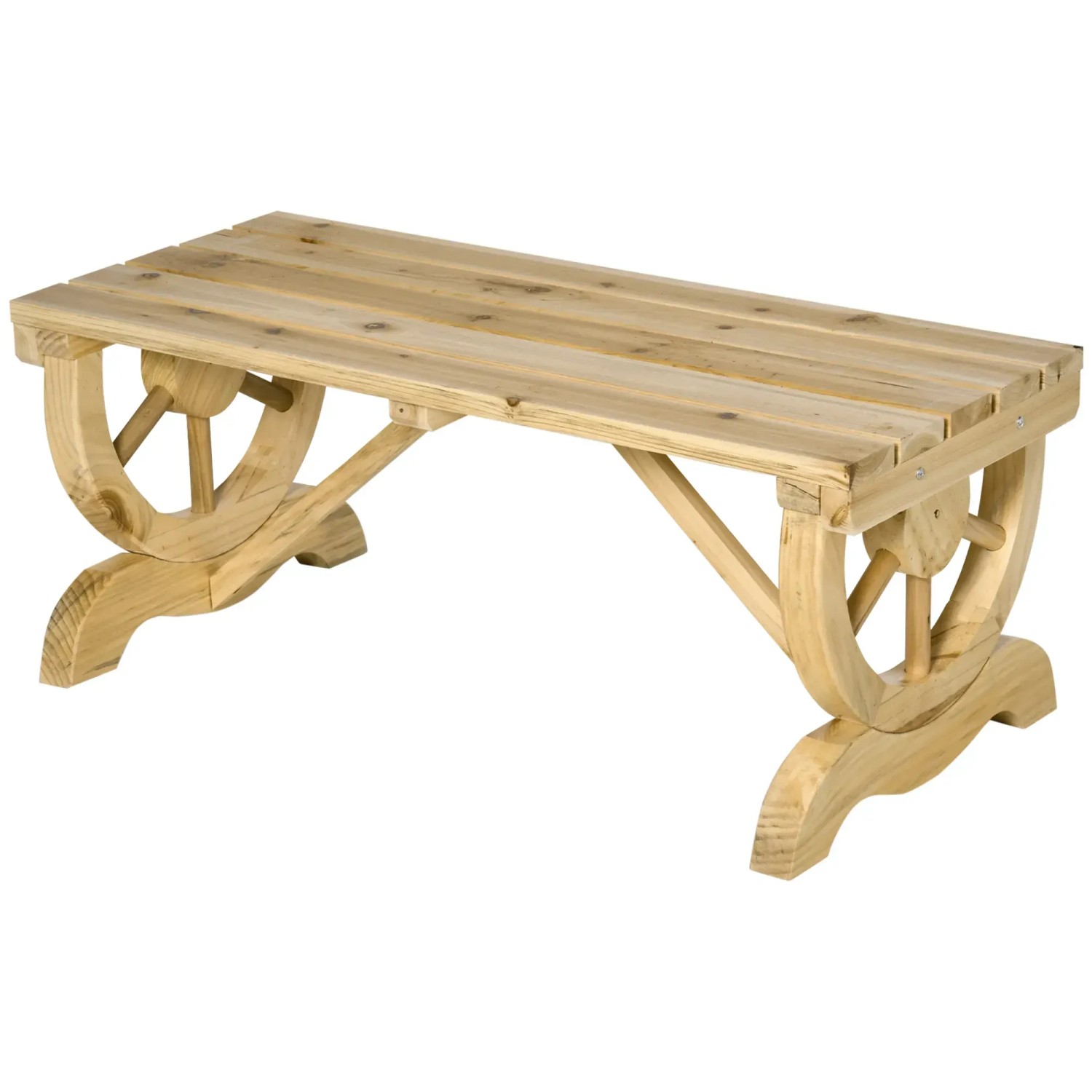 Outsunny Gartenbank Tannenholz 98L x 50B x 39,5H cm günstig online kaufen