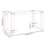 vidaXL Couchtischbeine O-Gestell 80x40x43 cm Stahl 357876_9