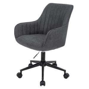 Proregal Bürostuhl HxBxT 87x58x58 cm Sitzhöhe 46cm Stoff/Textil Mit Armlehne Anthrazit Drehstuhl Schreibtischstuhl Lehnstuhl
