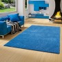 Blauer Snapstyle Hochflor Teppich Palace (100x300cm) im Wohnzimmer.
