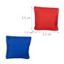 Rotes und blaues Wurfsäckchen für Cornhole Wurfspiel, je 5,5x5,5x1,5 cm. Ideal für Spiel & Spaß.