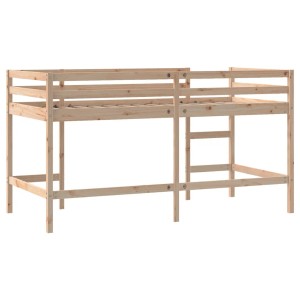 vidaXL Kinderhochbett aus Kiefernholz, 80x200 cm, mit Leiter. Ideal zur Raumoptimierung im Kinderzimmer.