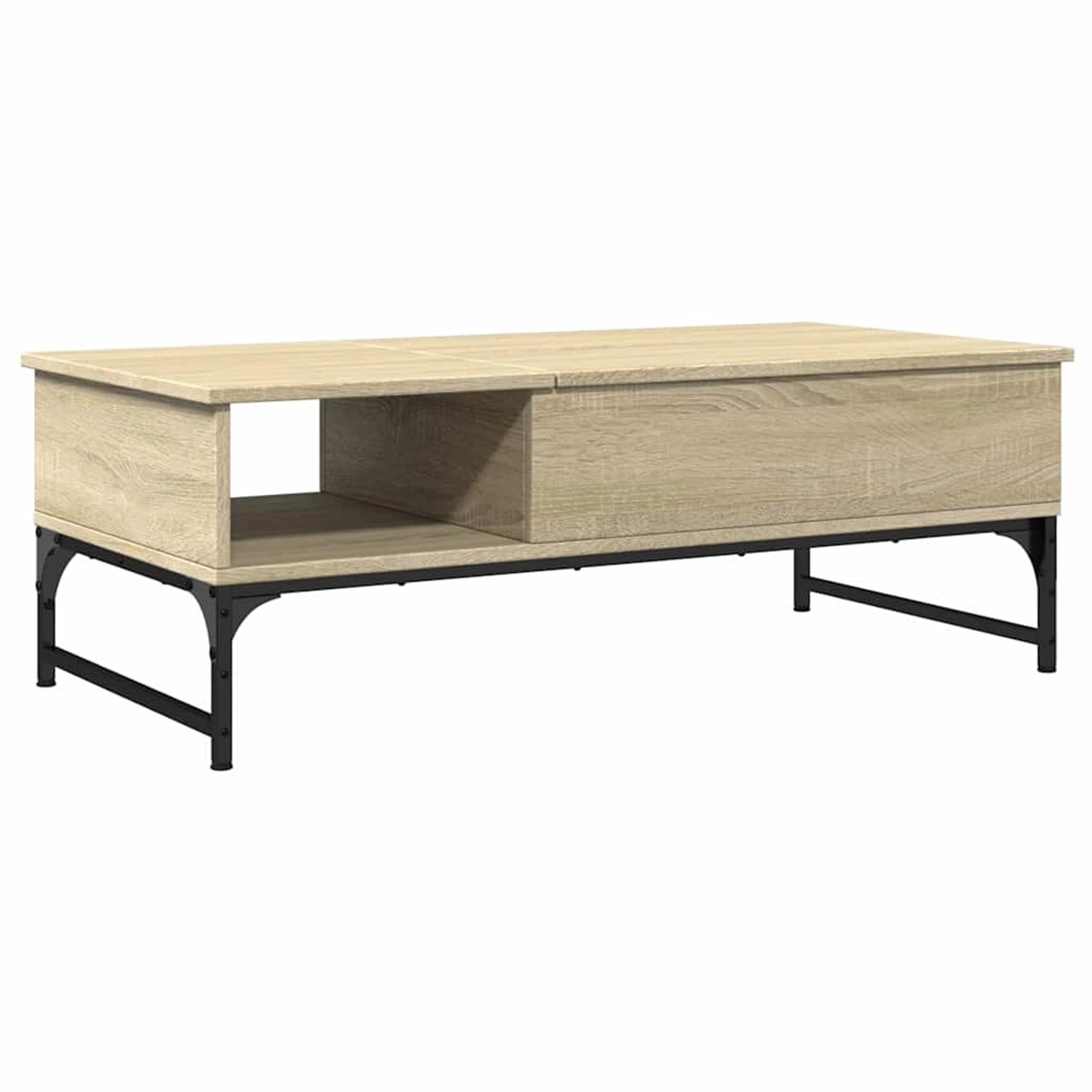 vidaXL Couchtisch Sonoma-Eiche 100x50x35 cm Holzwerkstoff und Metall 845392