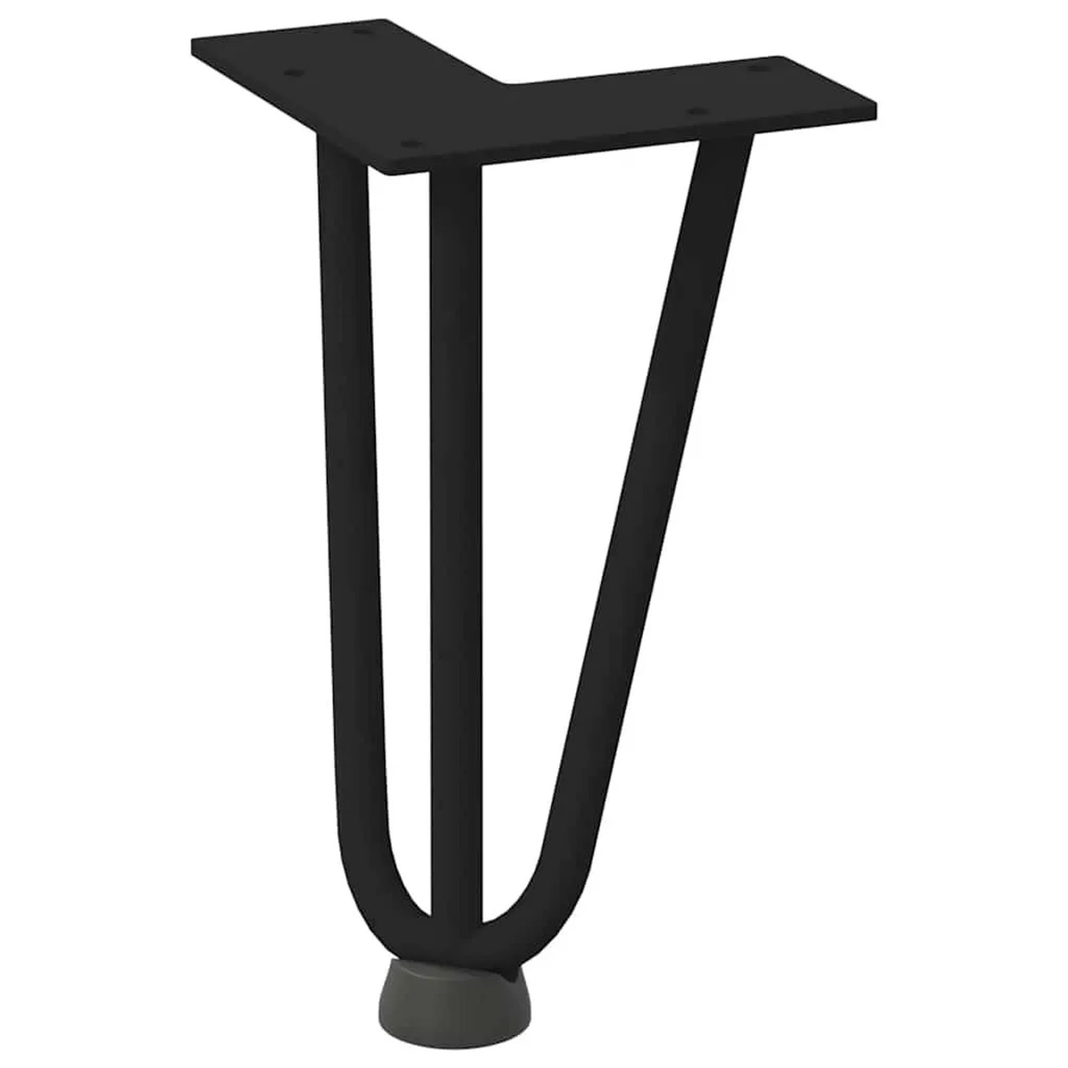 Schwarzes vidaXL Haarnadelbein, 20 cm, aus Stahl für Couchtisch.