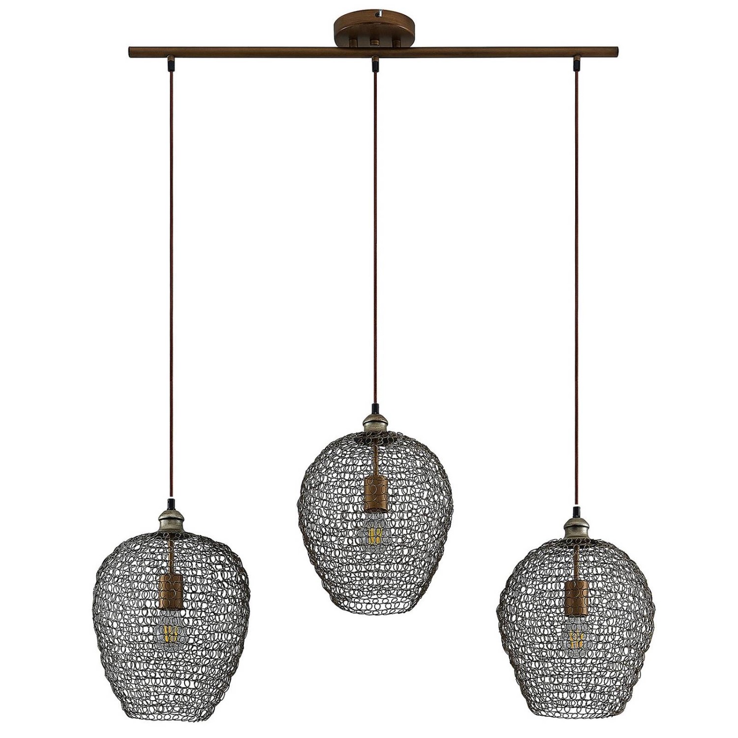 Lindby Pendelleuchte Benja 9921093 Retro Vintage Antik in Schwarz aus Metal günstig online kaufen