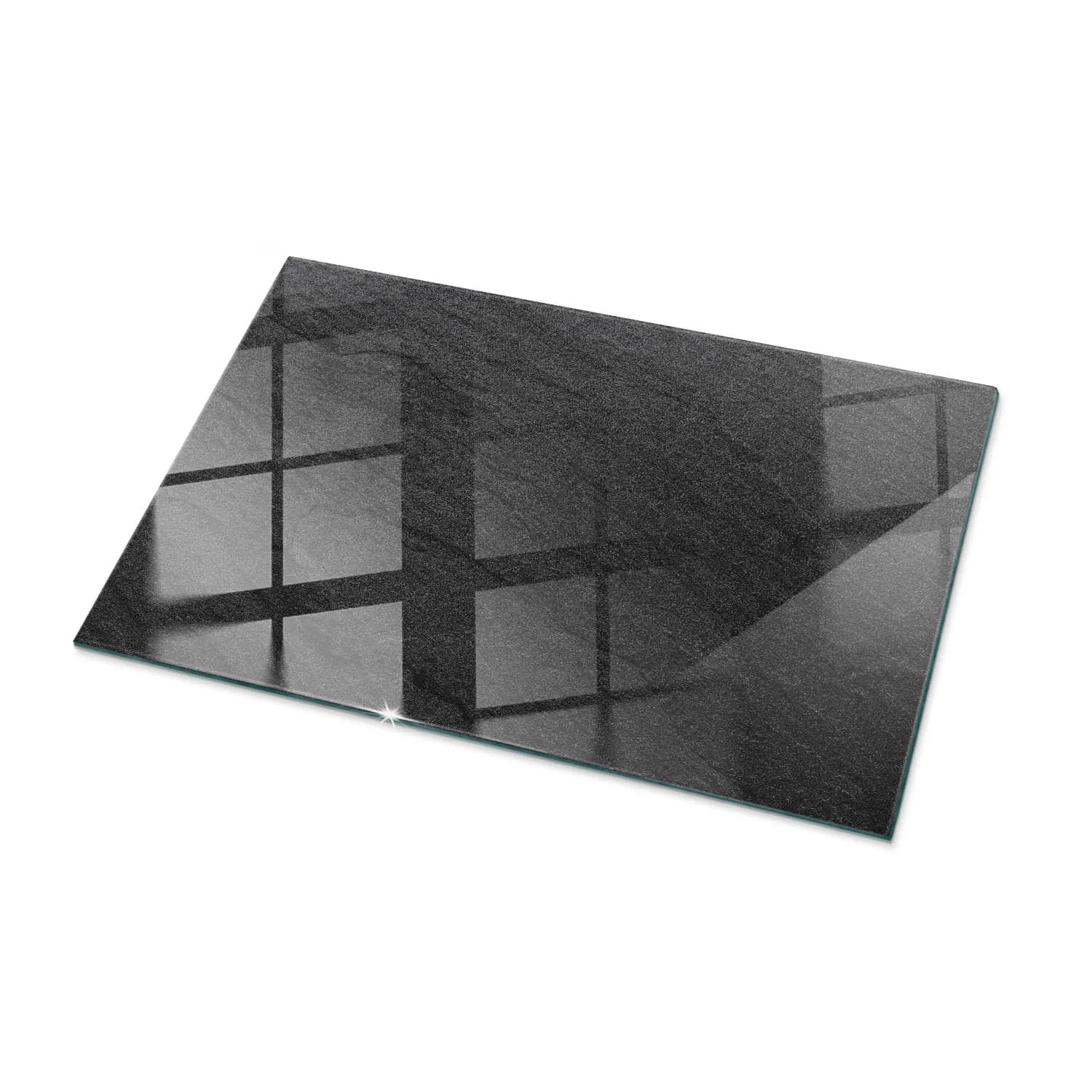 Tulup Tischplatte Natursteinstruktur Tischplatte Aus Glas 100x70 Cm Schwarz Tischplatte Rechteckige Tischplatte Glas Für Tischplatte