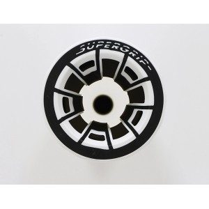 Detailaufnahme: Weiße Supergrip-Überwurfmutter für Siena Garden Schirmständer.