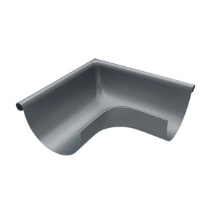 Zambelli Rinnenwinkel 90° aus Zink Anthrazit für Dachrinnen-Außenecke.