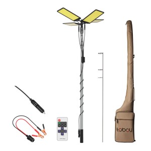 Wiltec Campinglampe Höhenverstellbar V2 Led Strahler 115W 11224 Lm Anschluss 12V