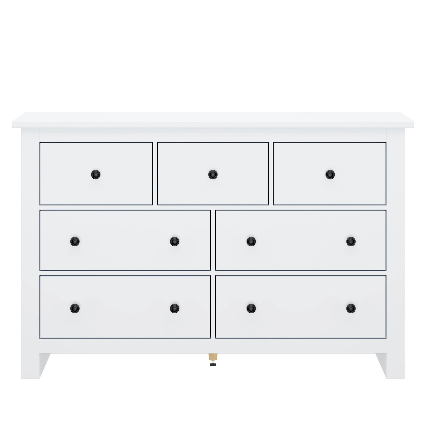 Merax Sideboard 7 Schubladen Buffetschrank Kaffeebar Stauraumschrank Weiß